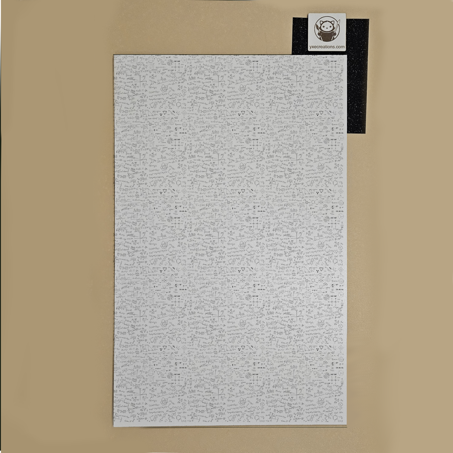 Next Level Sheet for laser cutting - Black and GraCollege Notes Black and Whitee - Pattern Acrylic and Plywood