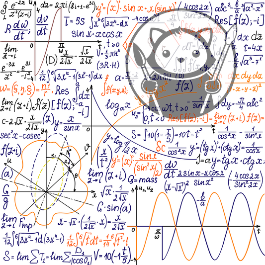 Next Level Sheet - Printed Acrylic and Plywood - Colourful College Notes Pattern