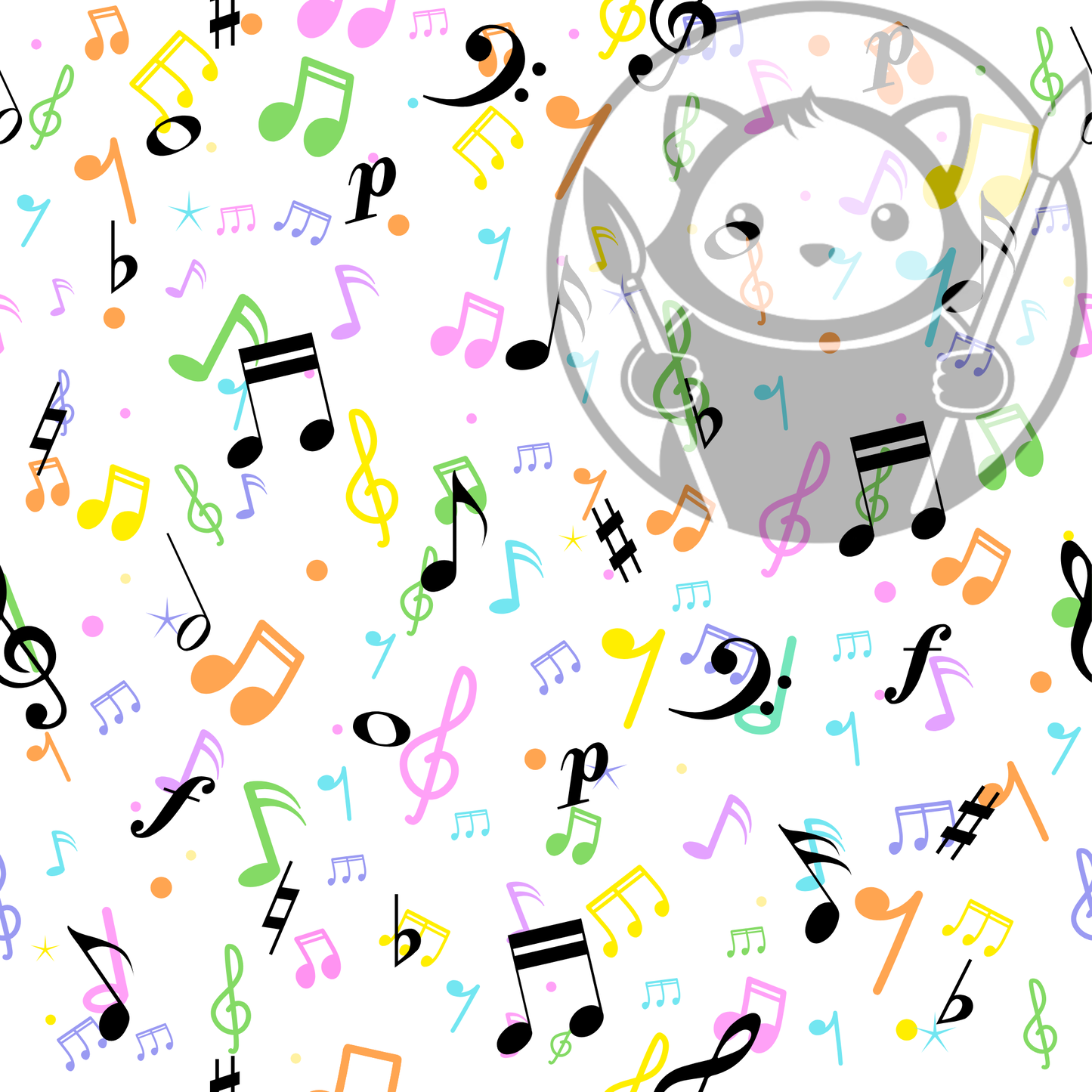 Next Level Sheet - Printed Acrylic and Plywood Sheets - Colourful Music - Pattern