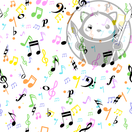 Next Level Sheet - Printed Acrylic and Plywood Sheets - Colourful Music - Pattern