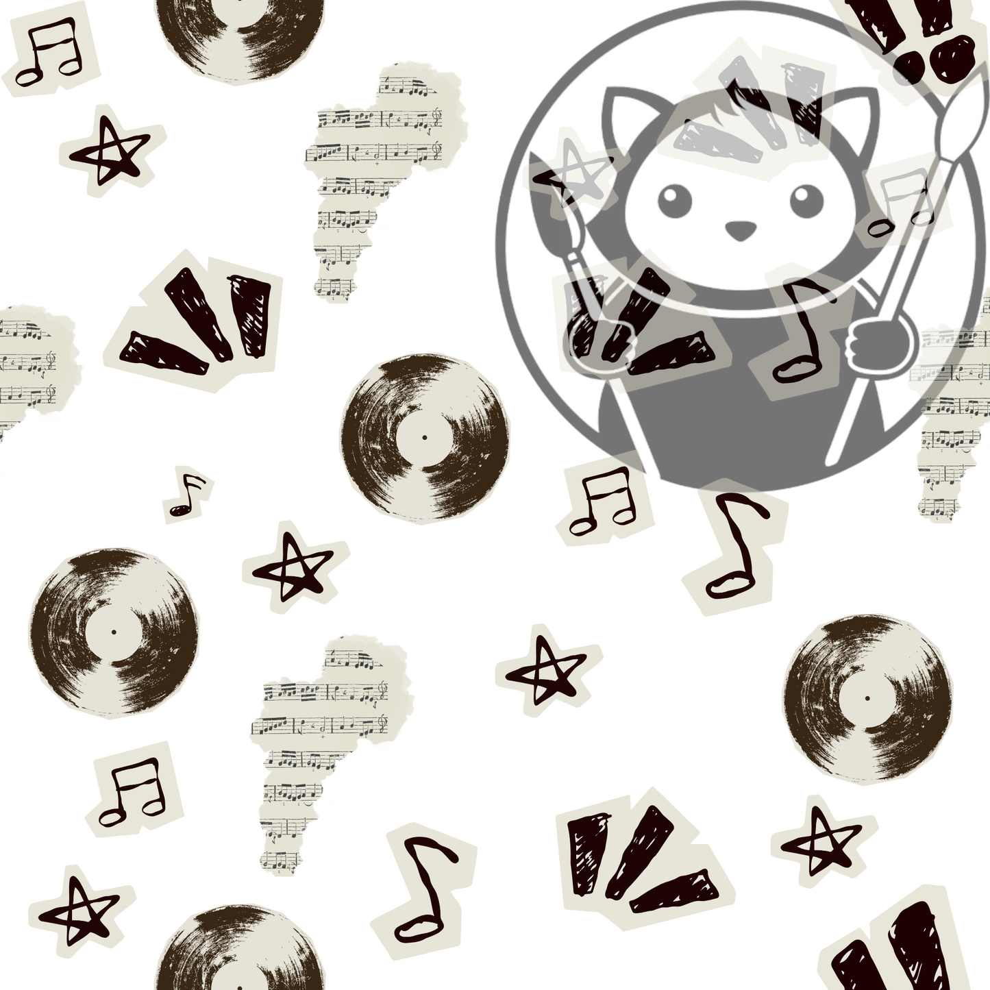 Next Level Sheet - Printed Acrylic and Plywood Sheets - Cool Music - Pattern