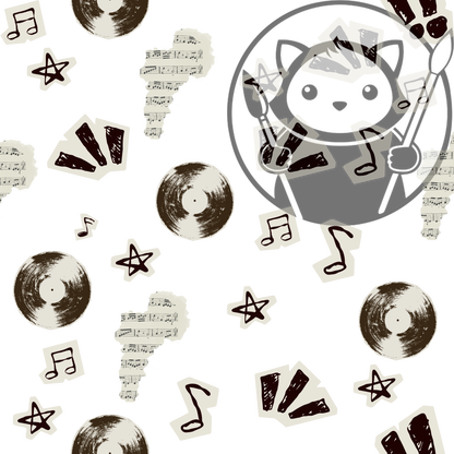 Next Level Sheet - Printed Acrylic and Plywood Sheets - Cool Music - Pattern