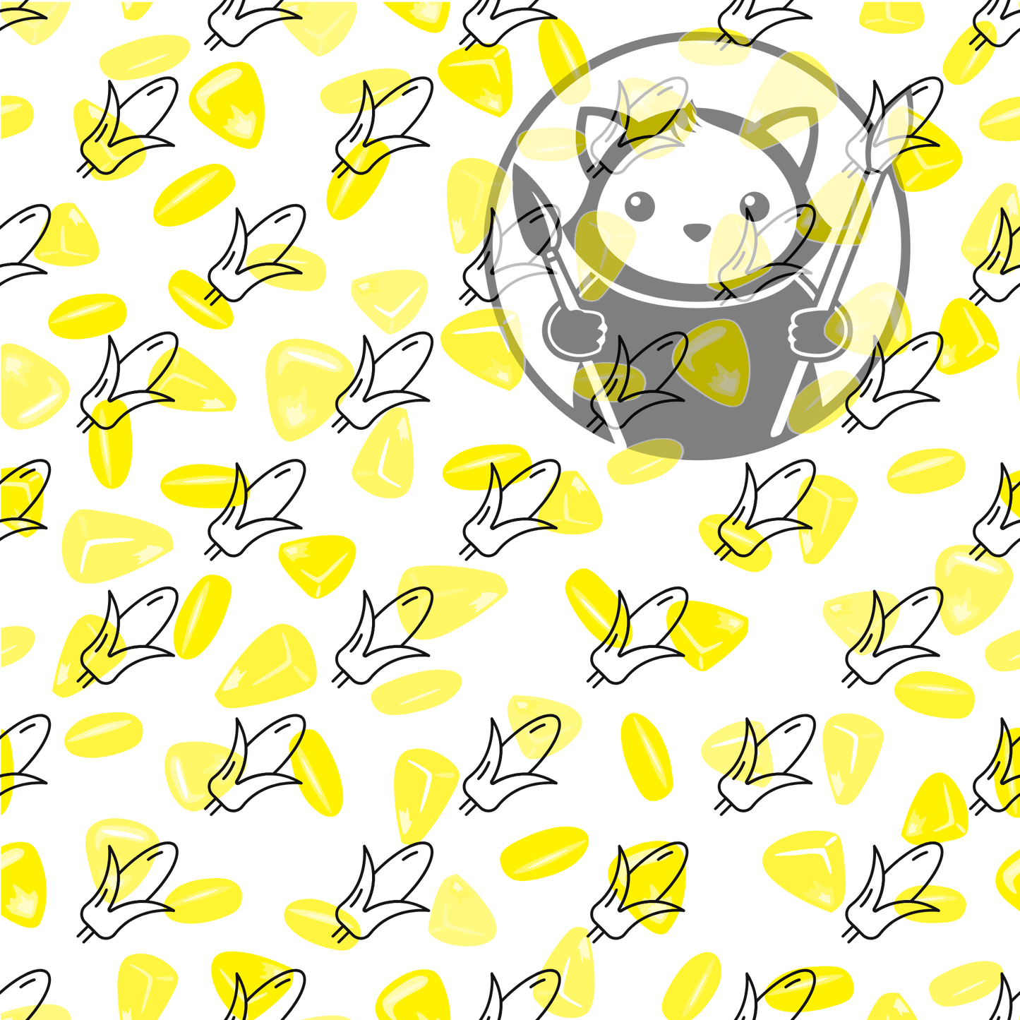 Next Level Sheet - Printed Acrylic and Plywood - Corn and Corn Pattern