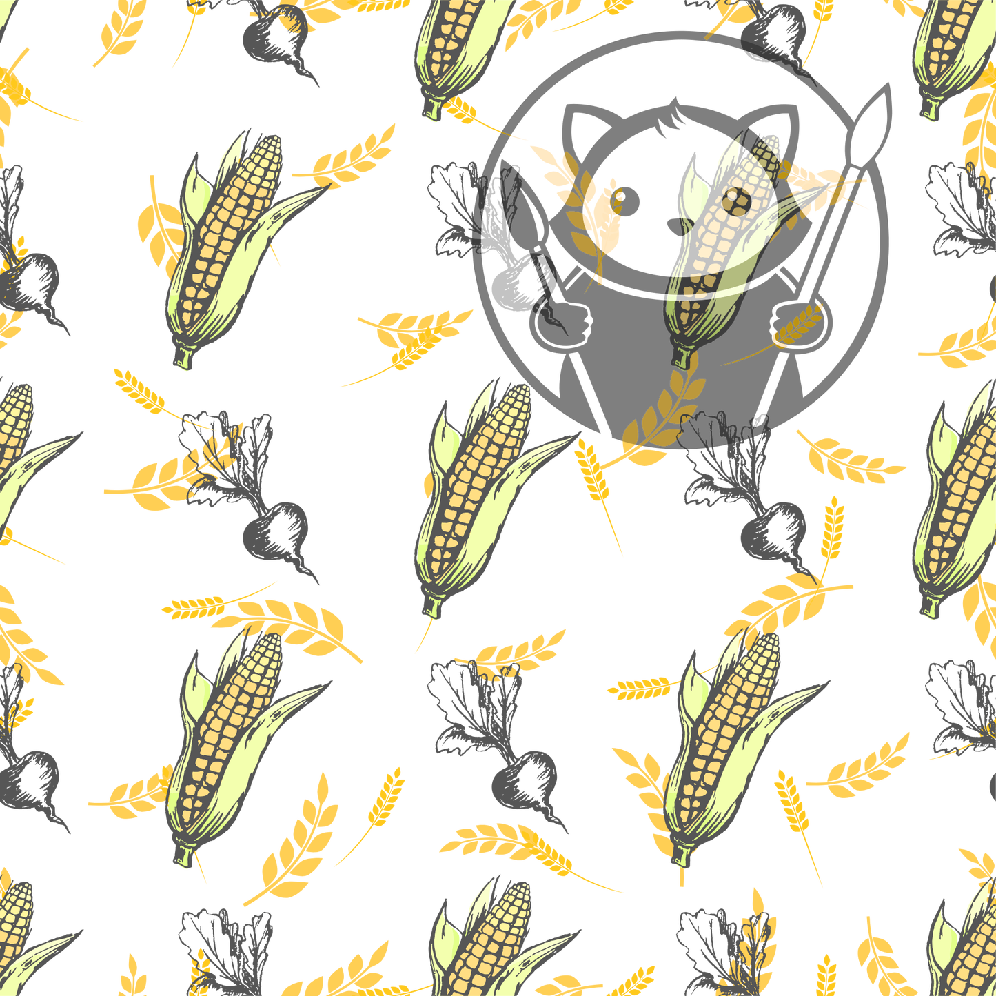 Next Level Sheet - Printed Acrylic and Plywood - Corn and Wheat Pattern