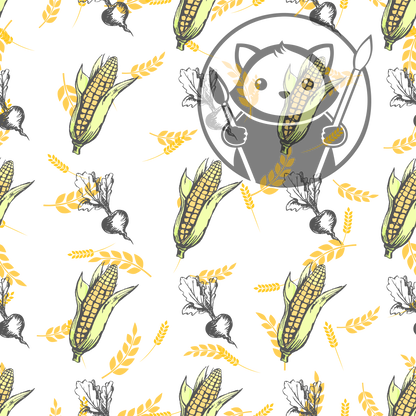 Next Level Sheet - Printed Acrylic and Plywood - Corn and Wheat Pattern