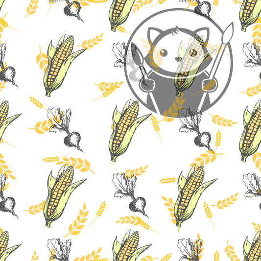 Next Level Sheet - Printed Acrylic and Plywood - Corn and Wheat Pattern