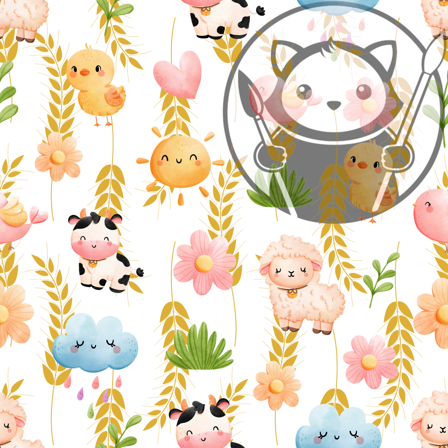 Next Level Sheet - Printed plywood and acrylic - Vute Animals - Pattern