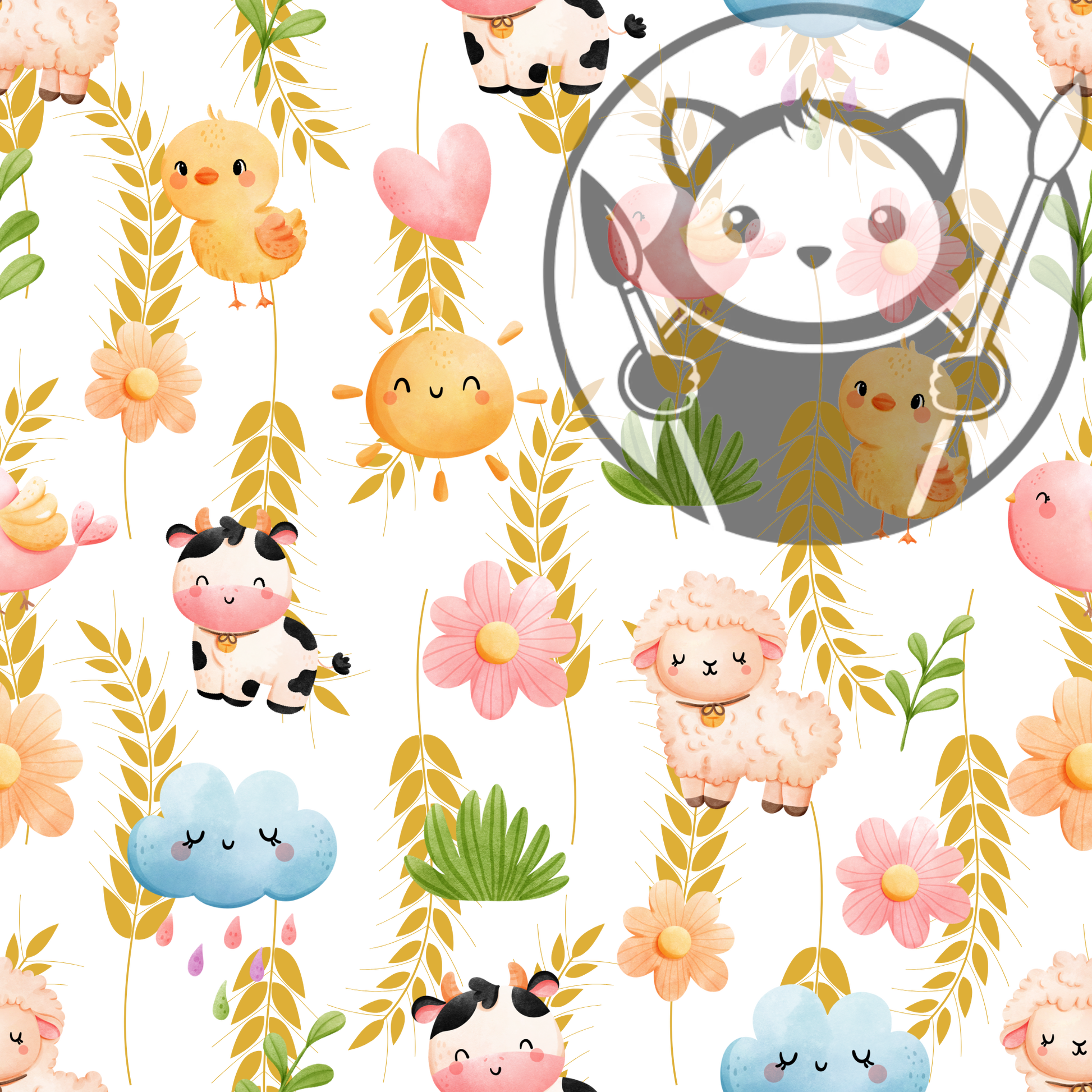 Next Level Sheet - Printed plywood and acrylic - Vute Animals - Pattern