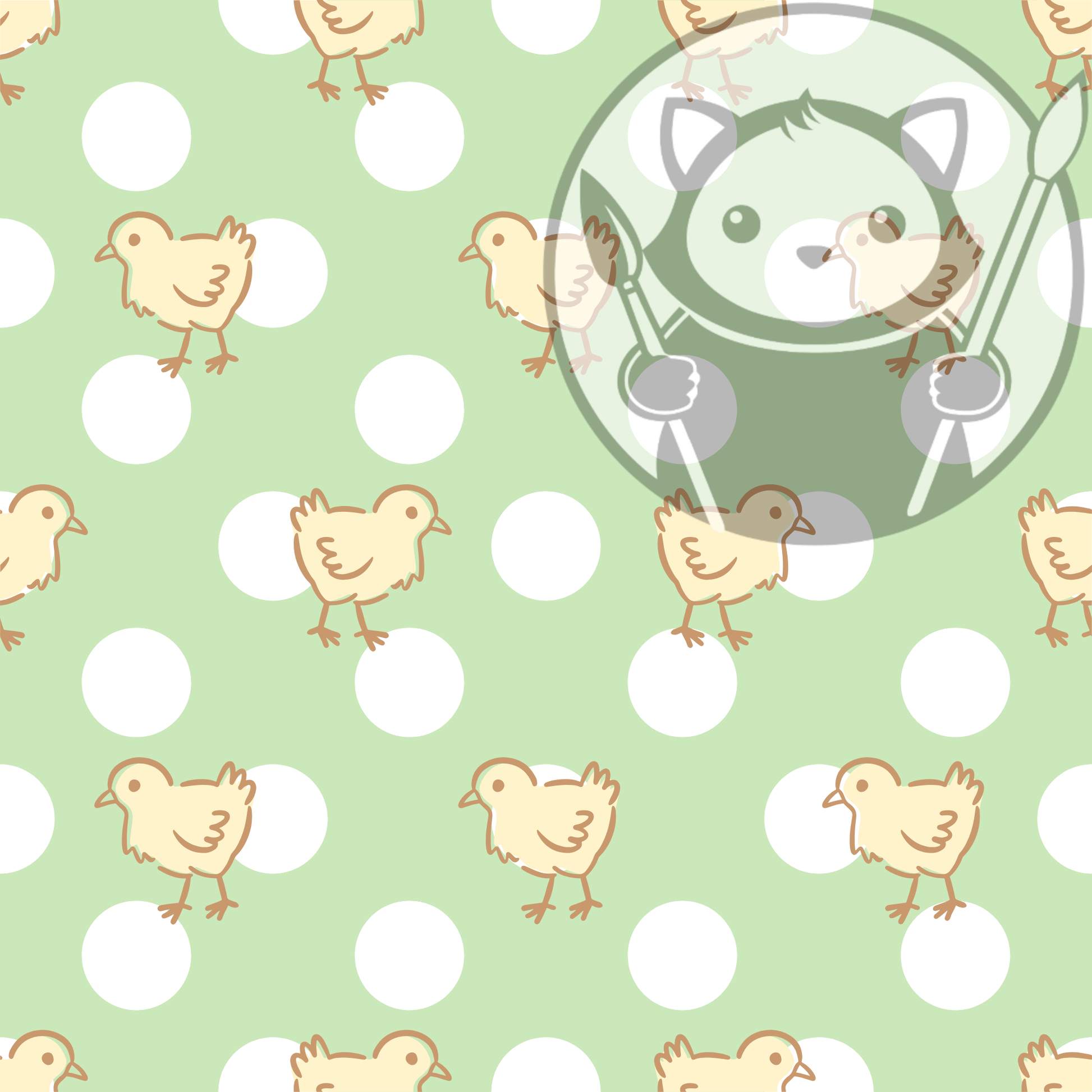 Next Level Sheet - Printed plywood and acrylic - Cute Chicks - Pattern