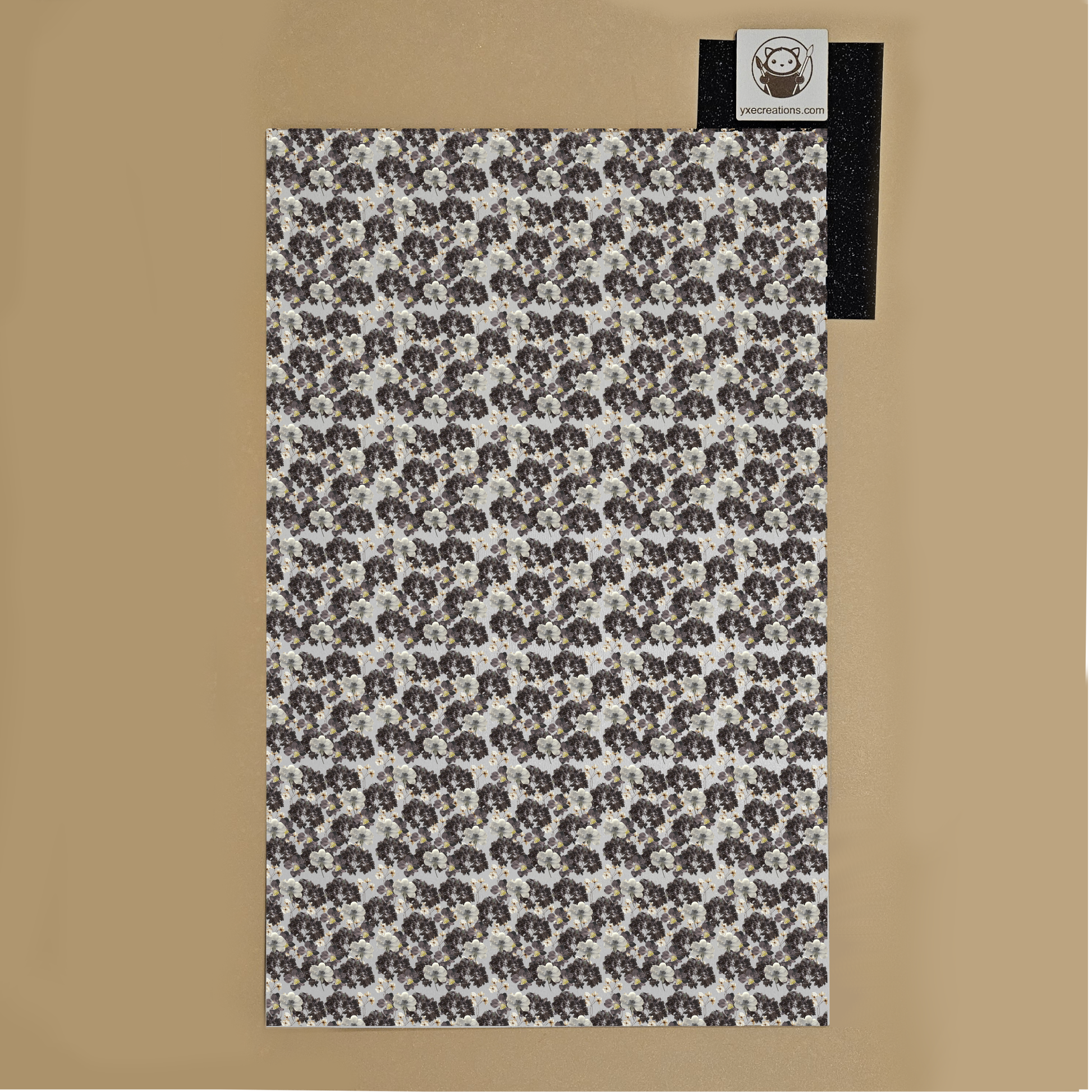 Next Level Sheet - Printed Acrylic and Plywood - Dark Flowers Small Preview