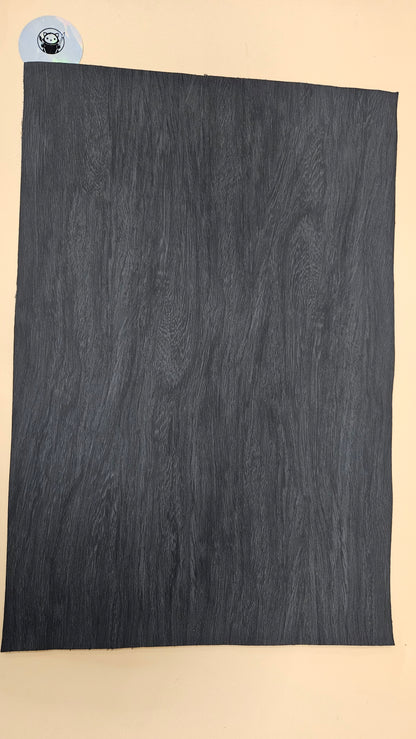 Dark Wood - Engraves Silver - Leatherette Sheet – PU Material - Sheet