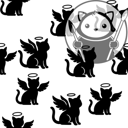 Next Level Sheet - Printed Acryic and Plywood Sheets - Angel Cats - Pattern