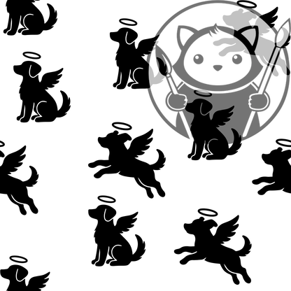 Next Level Sheet - Printed Acryic and Plywood Sheets - Angel Dogs - Pattern