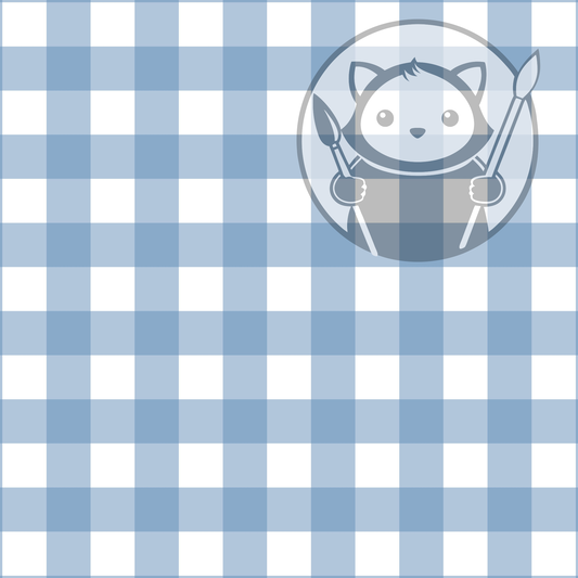 Next Level Sheet - Printed Acrylic and Plywood - Blue Checkers Pattern