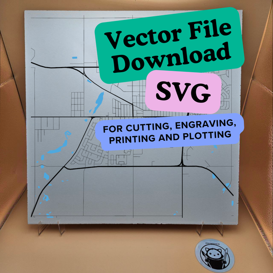 City map - Vector File Download SVG - Sask