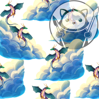 Next Level Sheet - Printed plywood and acrylic - Dragon Sky - Pattern