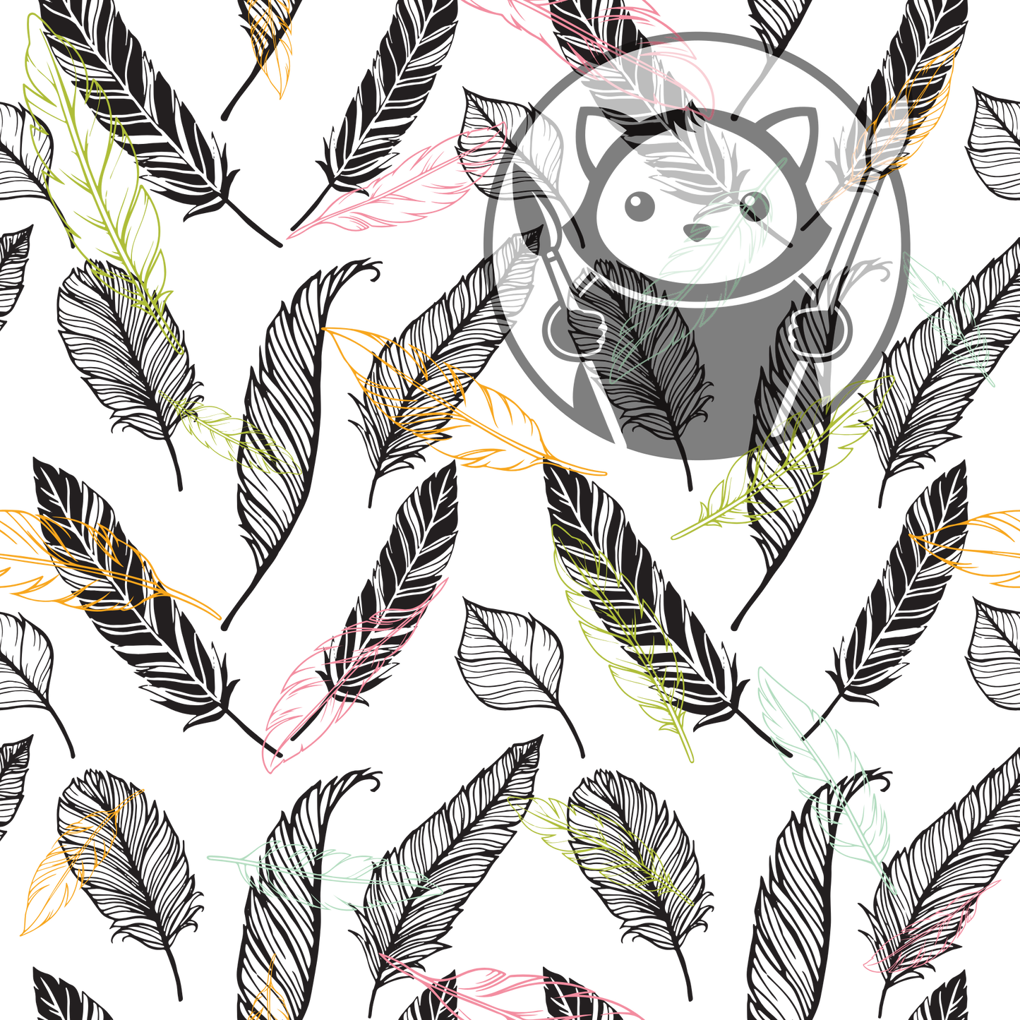 Next Level Sheet - Printed Acrylic and Plywood - Feathers Pattern