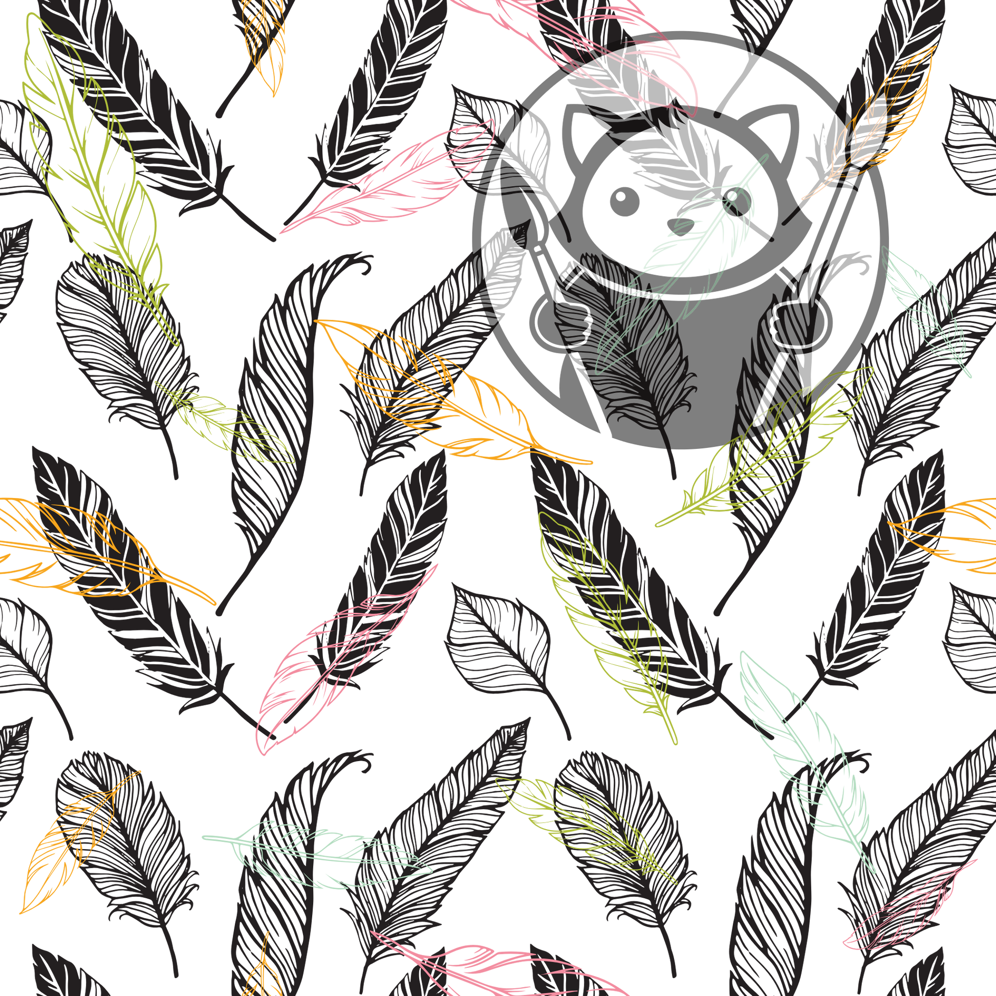 Next Level Sheet - Printed Acrylic and Plywood - Feathers Pattern