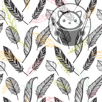 Next Level Sheet - Printed Acrylic and Plywood - Feathers Pattern