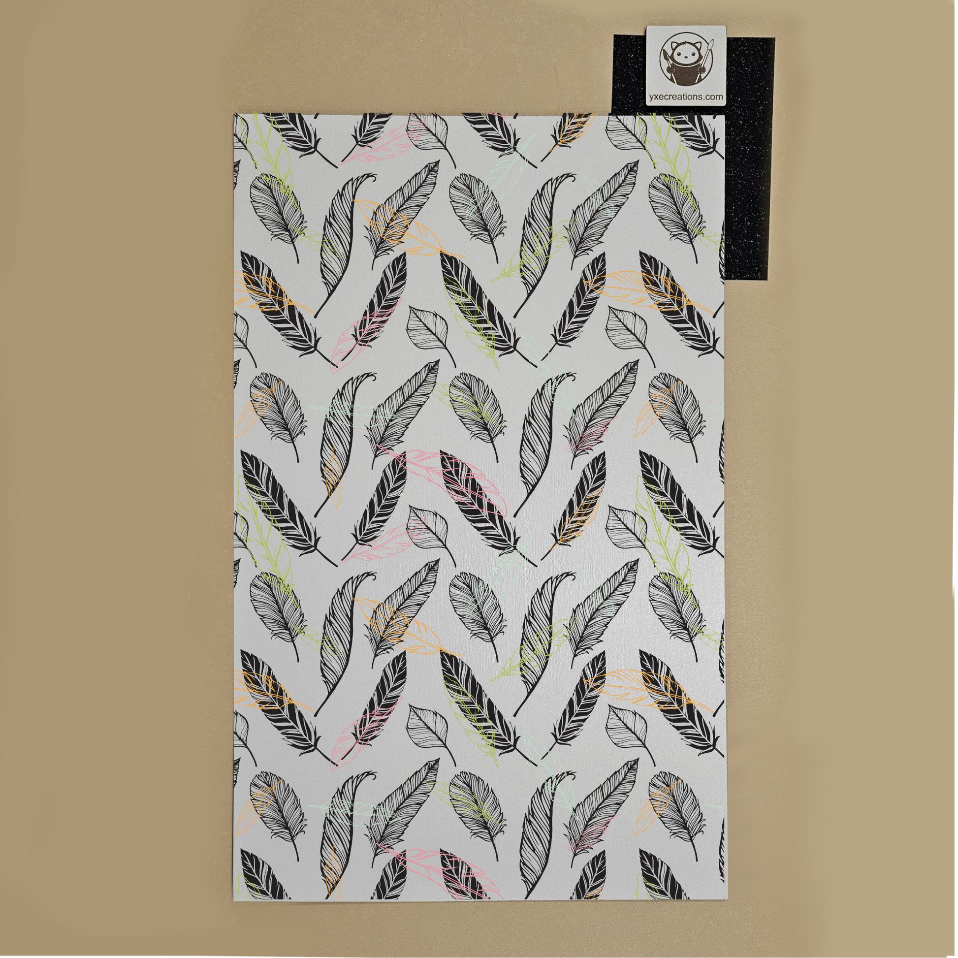 Next Level Sheet - Printed Acrylic and Plywood - Preview Feathers