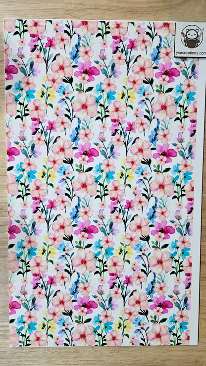 Floral Pattern printed in White Acrylic