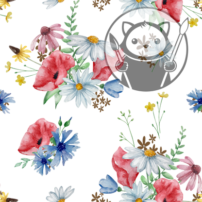 Next Level Sheet - Printed Acrylic and Plywood - Flower Clustera Pattern