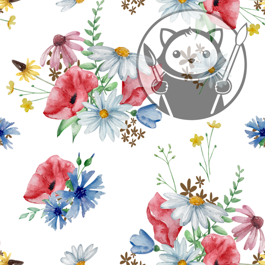 Next Level Sheet - Printed Acrylic and Plywood - Flower Clustera Pattern