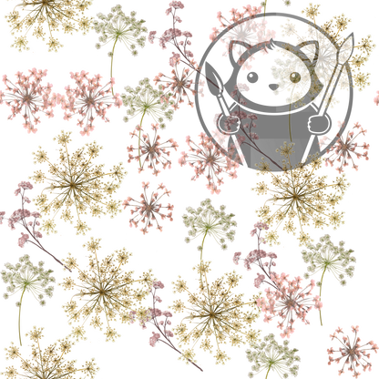 Next Level Sheet - Printed Acrylic and Plywood - Flowers Stalks Pattern