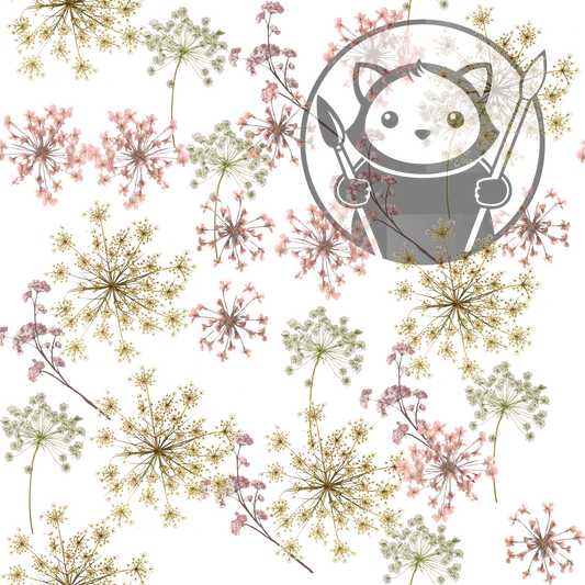 Next Level Sheet - Printed Acrylic and Plywood - Flowers Stalks Pattern