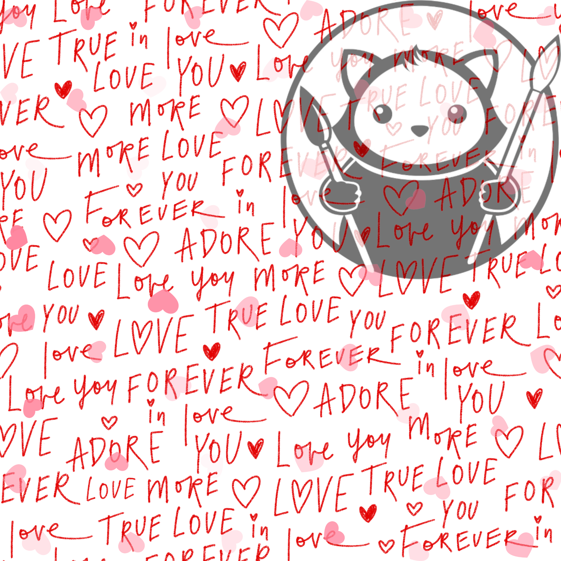 Next Level Sheet - Printed Acryic and Plywood Sheets - Forever Love - Pattern