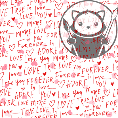 Next Level Sheet - Printed Acryic and Plywood Sheets - Forever Love - Pattern