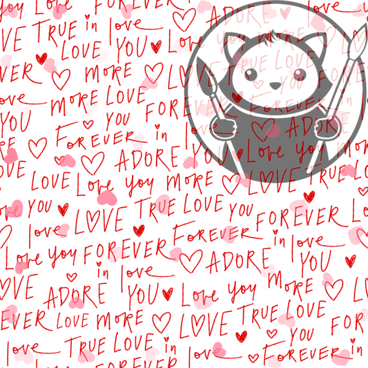Next Level Sheet - Printed Acryic and Plywood Sheets - Forever Love - Pattern