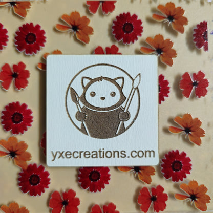 Floral patterned sheet for laser cutting with Gerbera Garden Preview on a beige background with a brand label Next Level Sheet Close Up