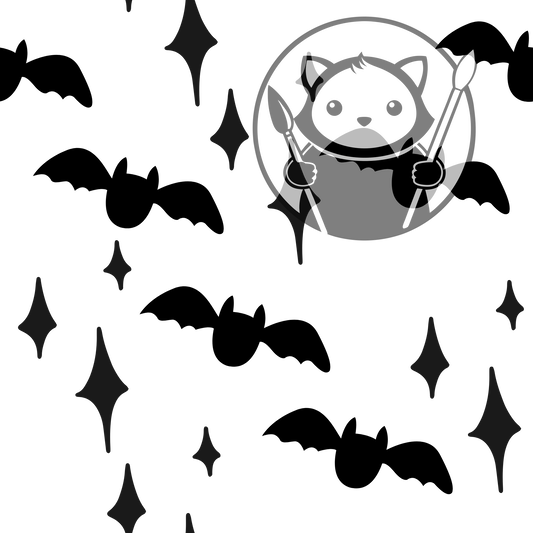 Next Level Sheet - Printed Acrylic and Plywood - Glam Bats Pattern