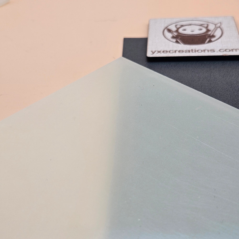 Glow in the Dark Acrylic Sheet - Off-white Corner not Glowing