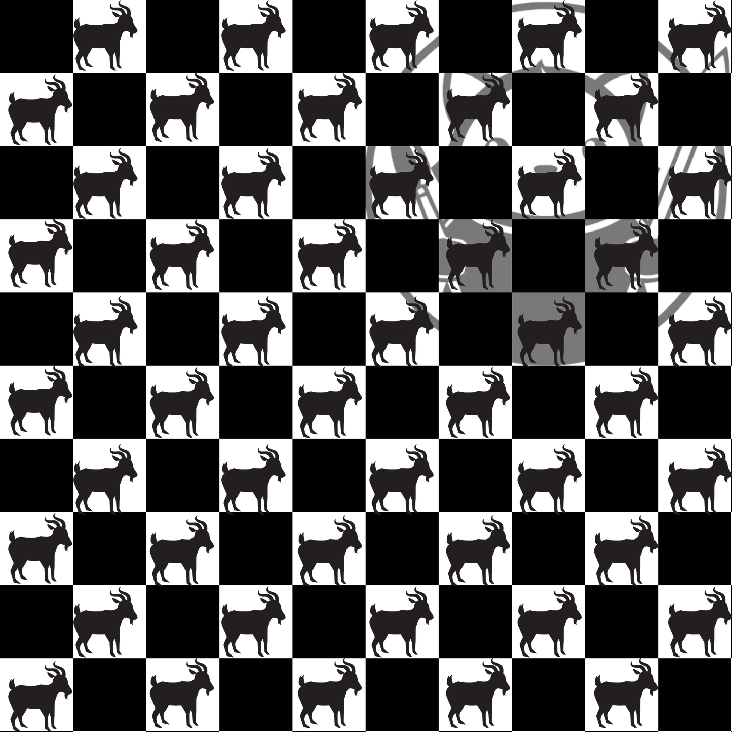 Next Level Sheet - Printed plywood and acrylic - Goats Checkers - Pattern