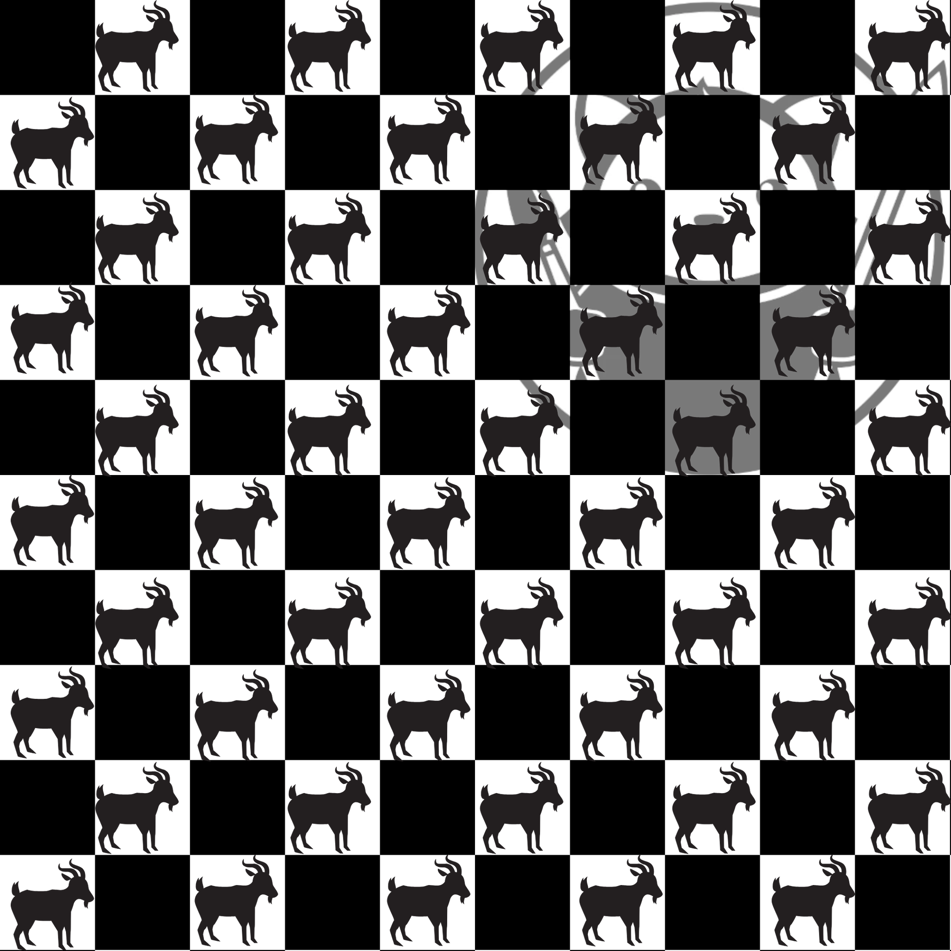 Next Level Sheet - Printed plywood and acrylic - Goats Checkers - Pattern