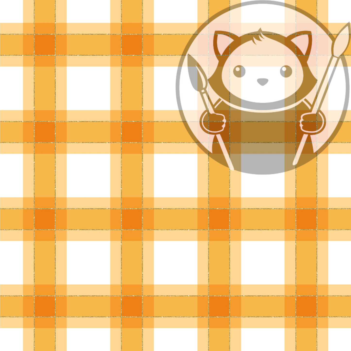 Next Level Sheet - Printed acrylic and Plywood - Gold Plaid - Pattern