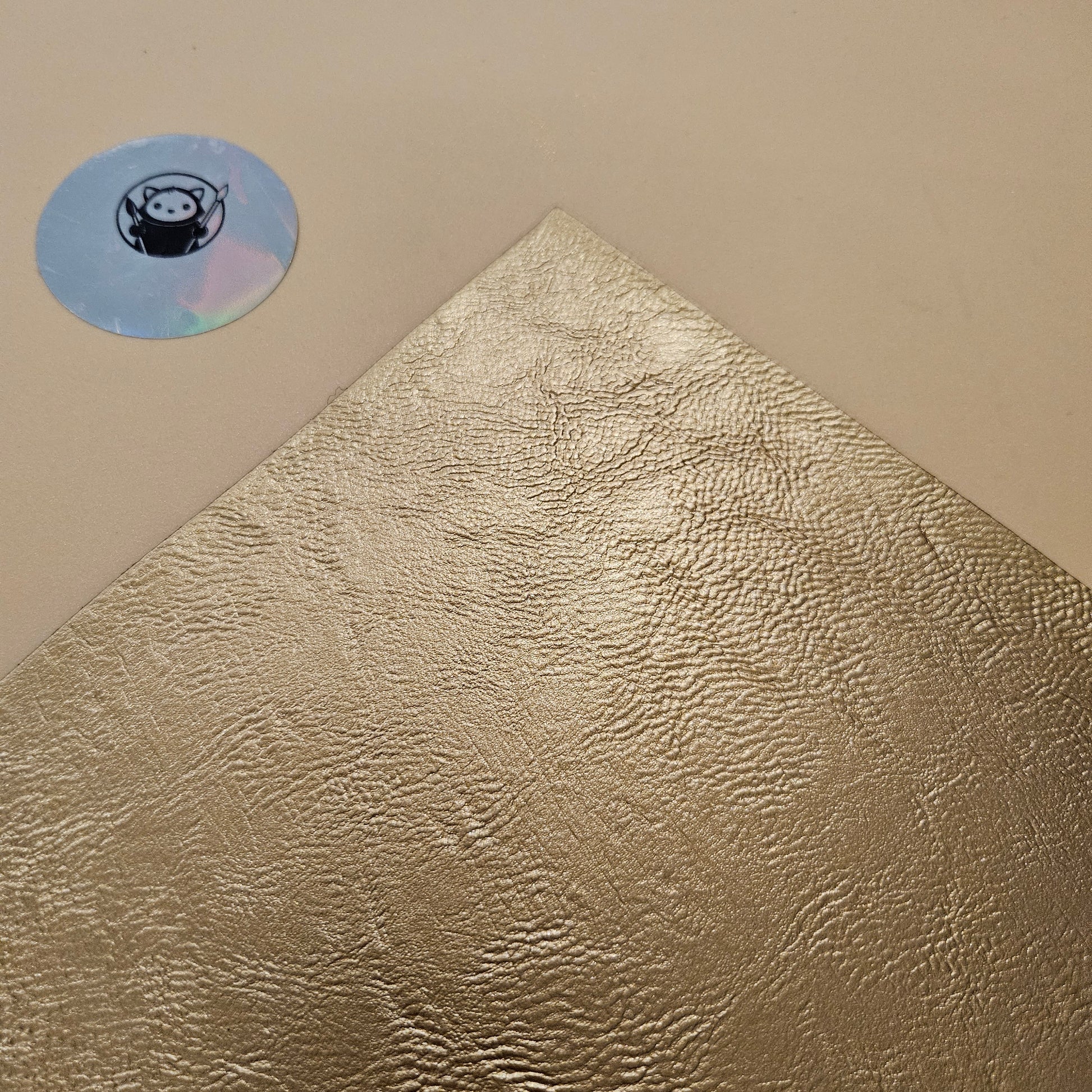 Gold - Engraves Black - Leatherette Sheet – PU Material - Corner