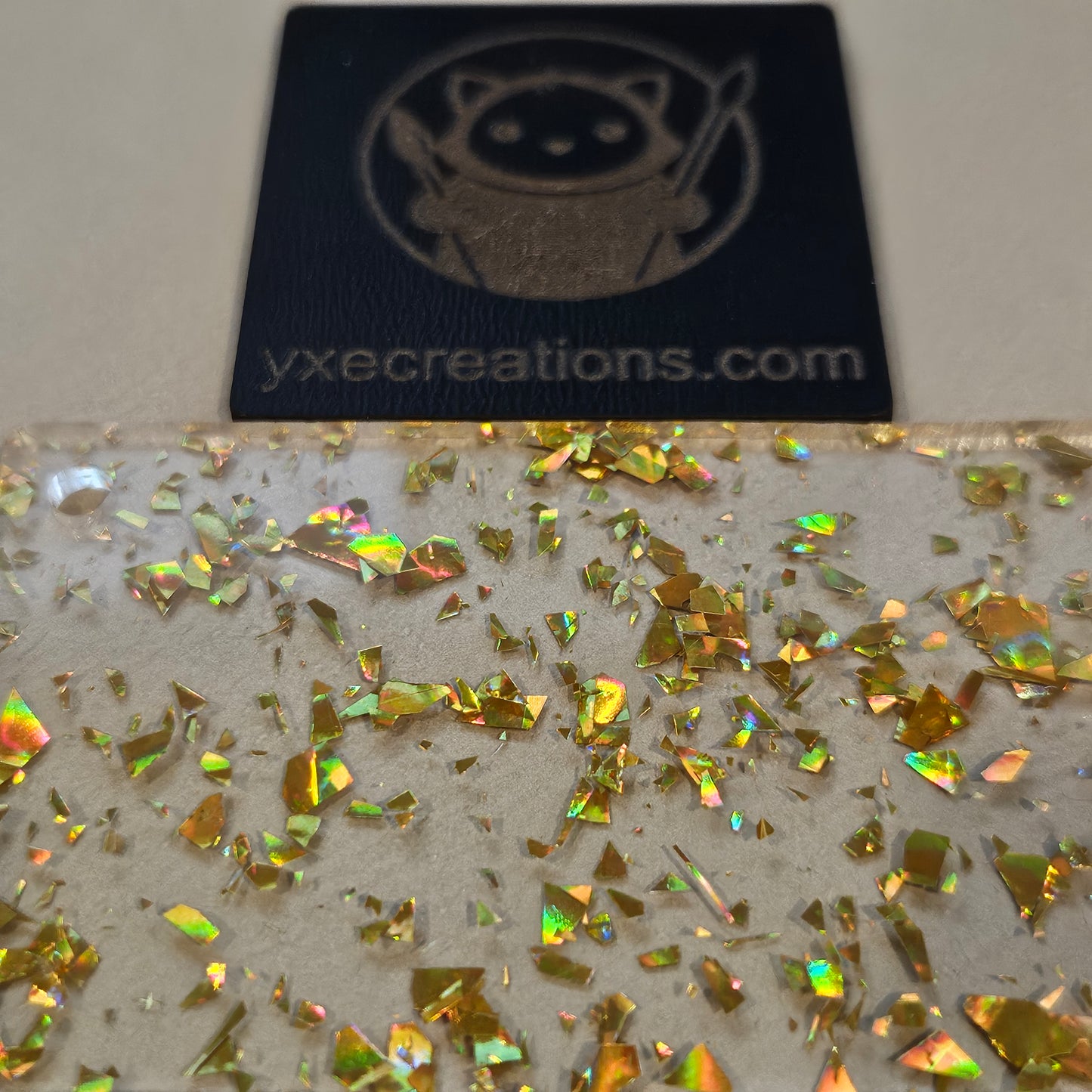 Gold Foil Glitter Acrylic Preview