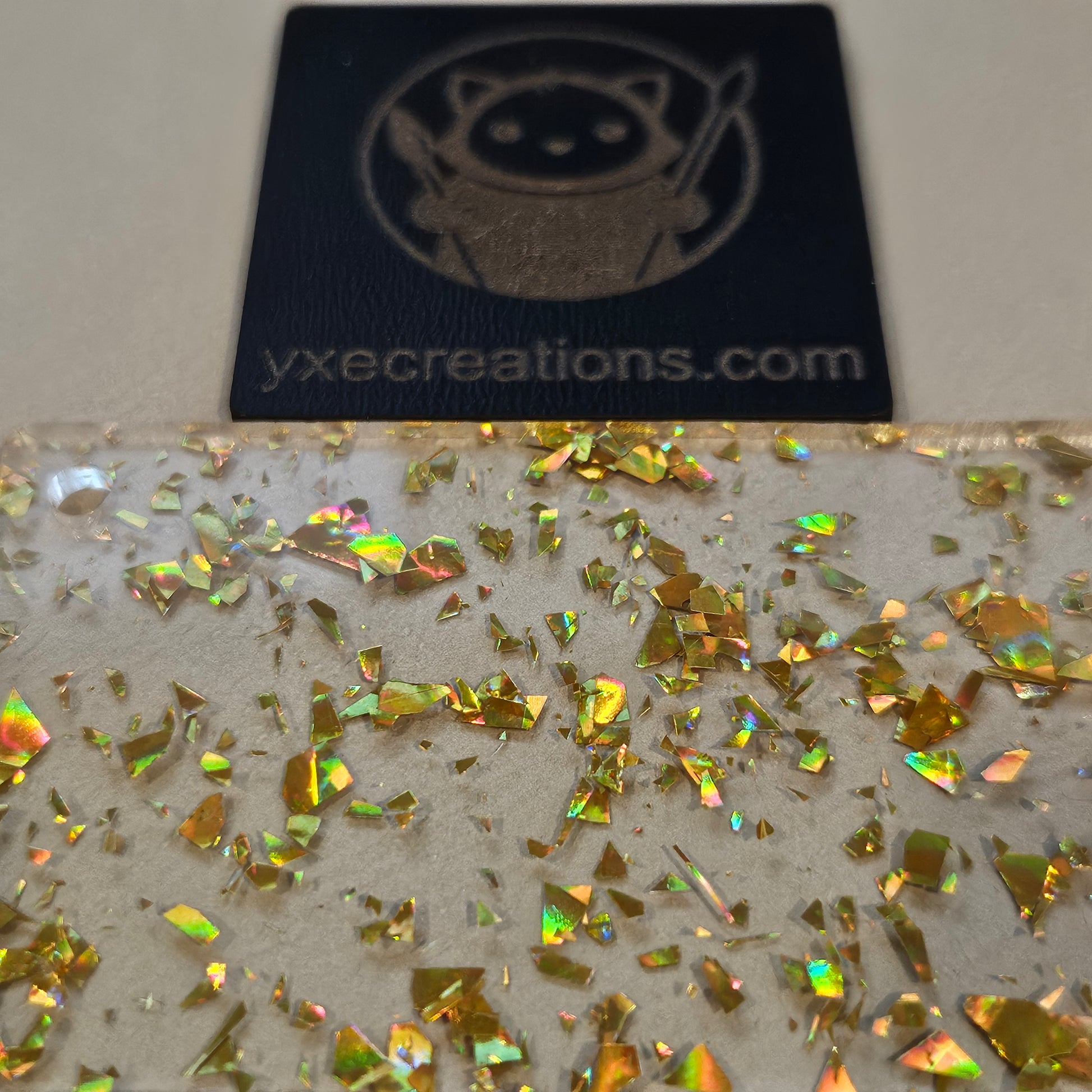 Gold Foil Glitter Acrylic Preview