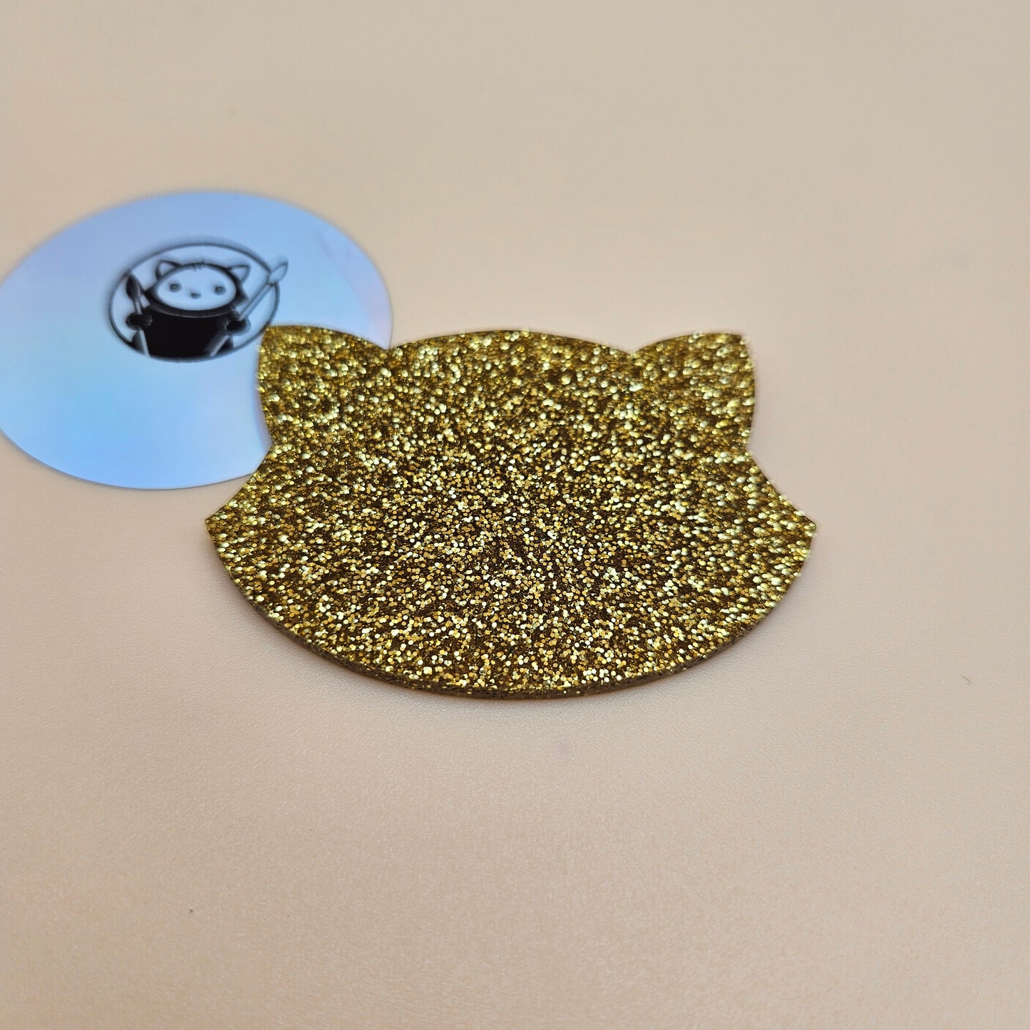 Gold Glitter Acrylic Sample Swatch