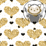 Gold and Black Hearts - Next Level Sheet