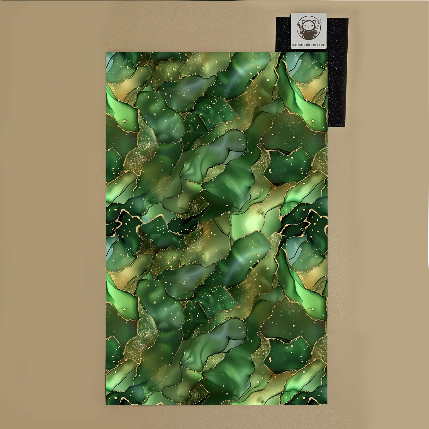 Alcohol Ink - Green Gold #1 - Next Level Sheet