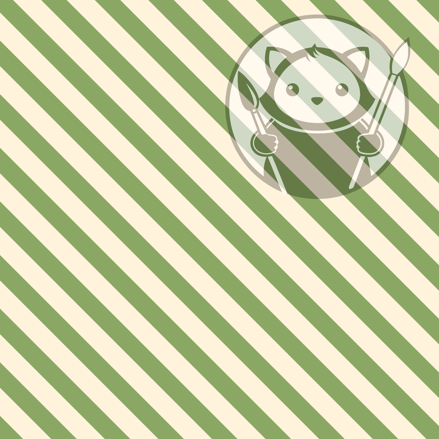 Next Level Sheet - Printed Acrylic and Plywood - Green Stripes Pattern