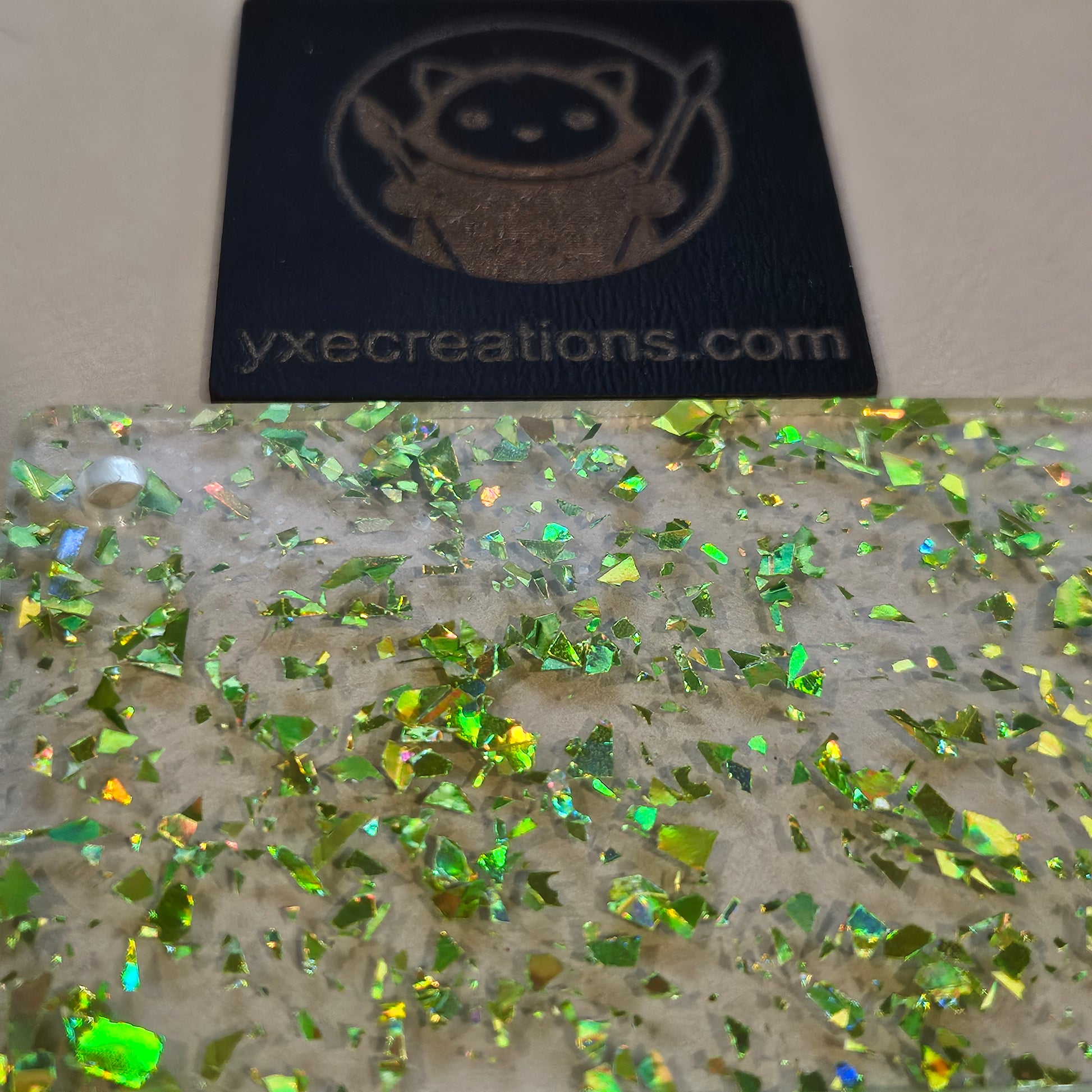 Green Foil Glitter Acrylic Preview
