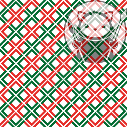 Next Level Sheet - UV Printed Plywood and Acrylic Sheets - Green, White and Red Diamond - Pattern