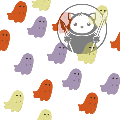 Next Level Sheet - Printed Acrylic and Plywood - Ghosts Pattern