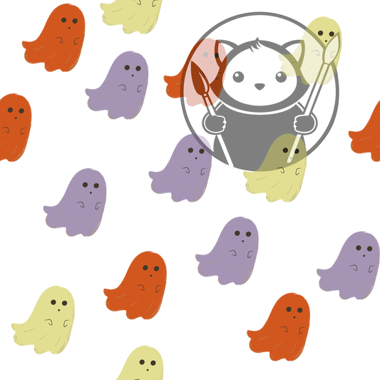 Next Level Sheet - Printed Acrylic and Plywood - Ghosts Pattern