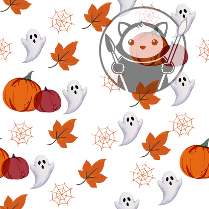Next Level Sheet - Printed Acrylic and Plywood - Ghosts and Pumpkins Pattern